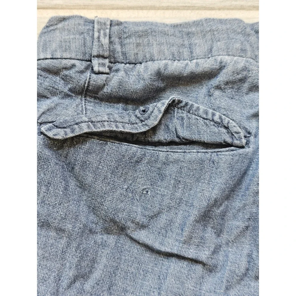 Polo Ralph Lauren Straight Fit Shorts Mens 32 Blue Chambray Denim Cotton